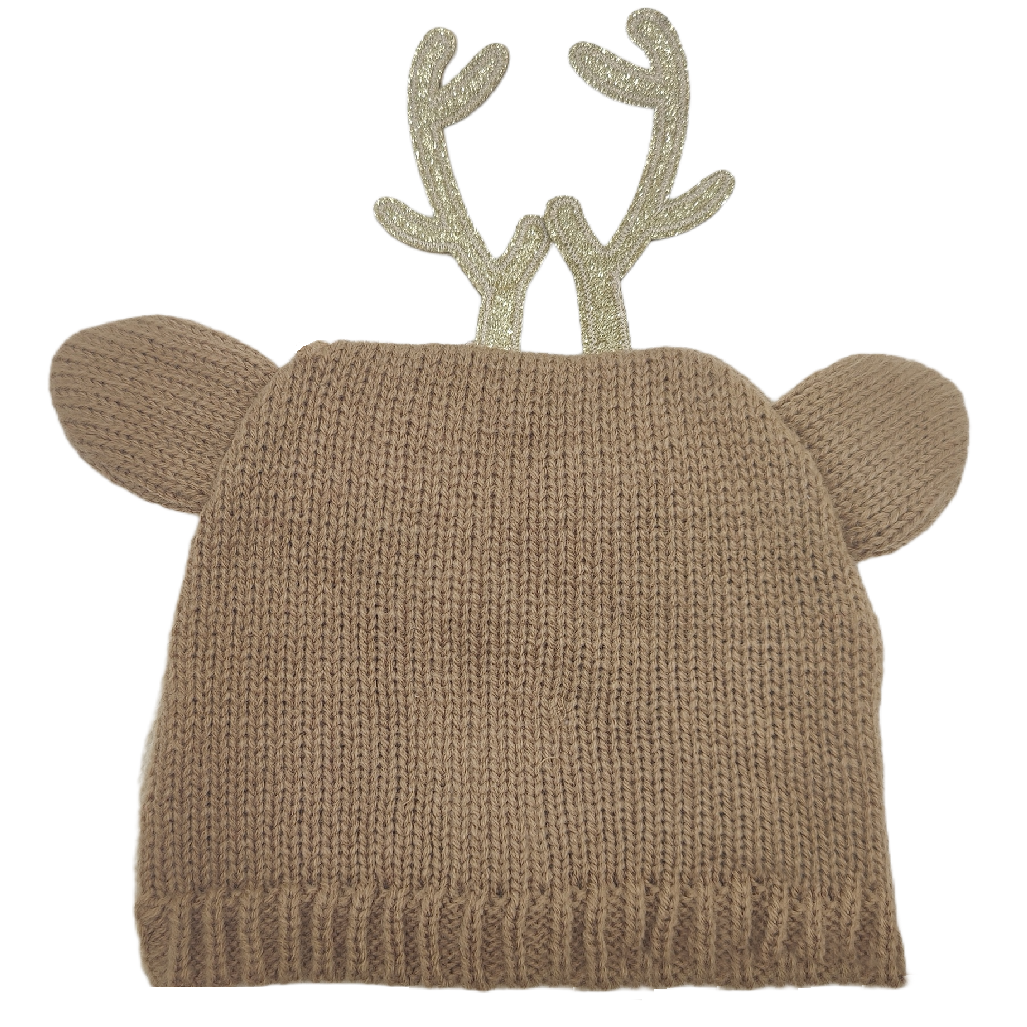 Children Handmade Little Fawn Flower Glittery Antler Acrylic Gift Winter Knitted Caps